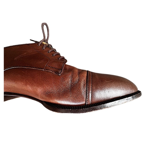 HERMES Women’s Brown Leather Derby Shoes Lace Up US 10 UK 7 EU 40 - Picture 14 of 16